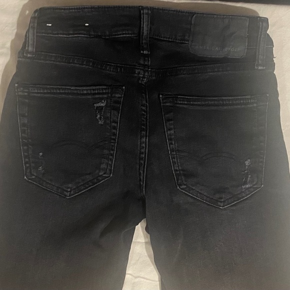 Men's American Eagle Black Distressed Jeans 26x28 - Picture 2 of 3